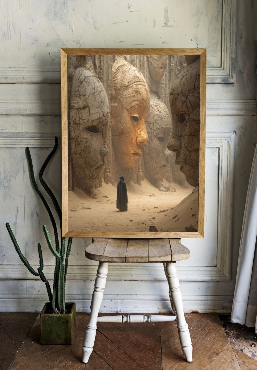 Ancient Faces — Surrealism Print room preview