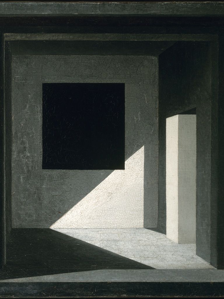 Geometric Shadow Chamber Print. poster — abstract art