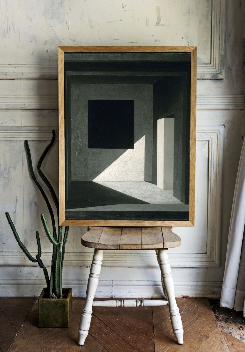 Geometric Shadow Chamber Print. room preview