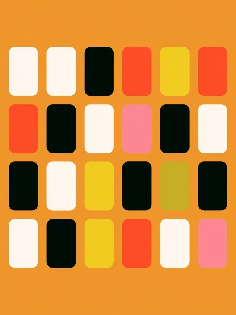 Retro Color Grid Poster. poster detail