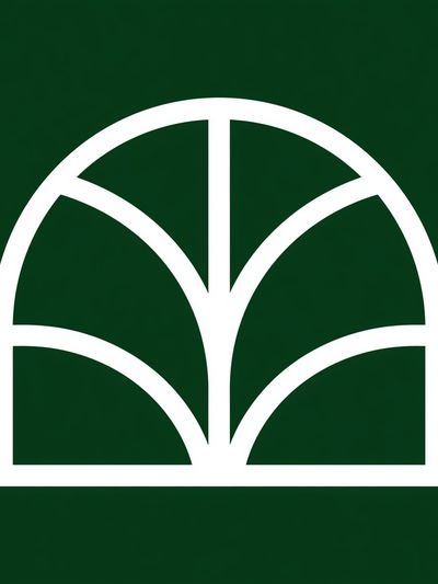 Green Arch Geometric Print.