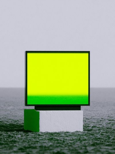 Neon Green Minimalist Abstract Poster. poster