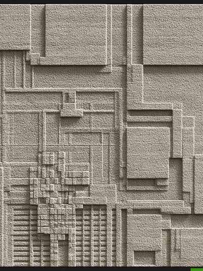 Textured Geometric Relief Poster. poster