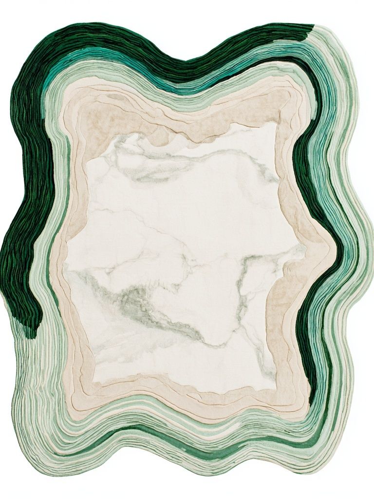 Green Agate Slice Abstract Print. poster — abstract art