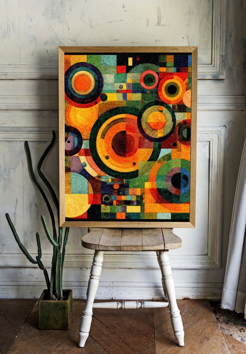 Geometric Orbit Abstract Poster. — room view 1