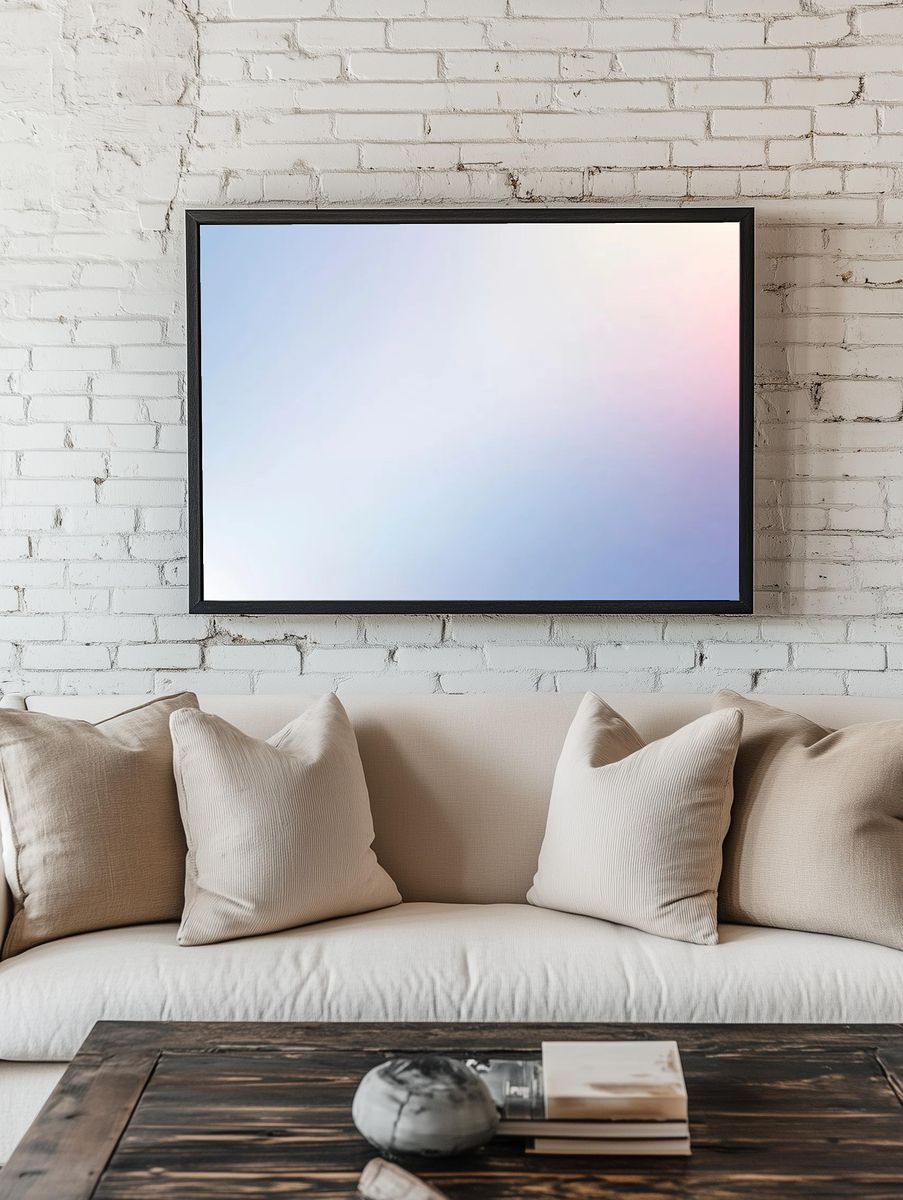 Winter blue pink gradient background room preview