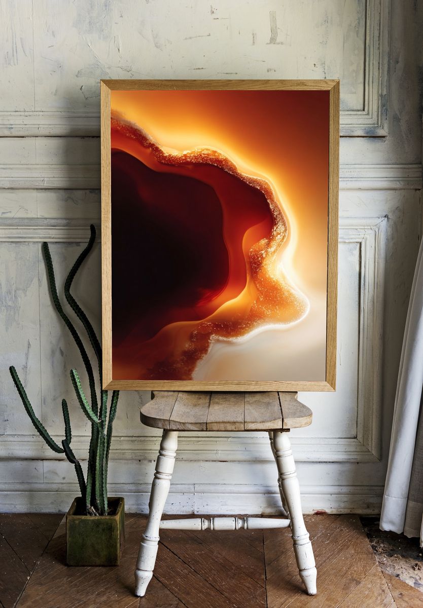 Abstract Agate Glow Poster room preview