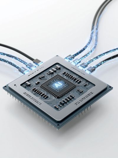 AI Microchip Digital Art Poster. poster print
