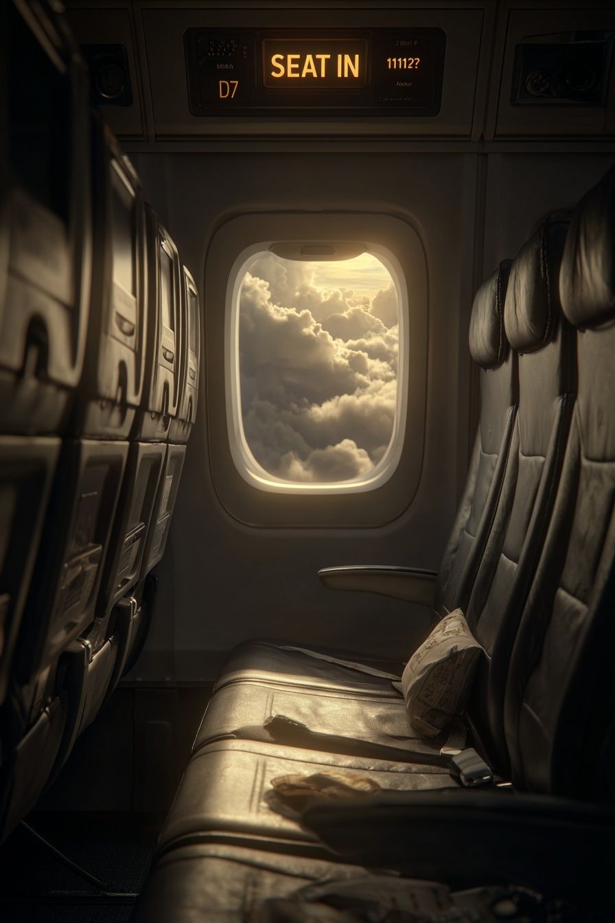 Airplane Cabin Clouds Photography Poster. poster — photography art
