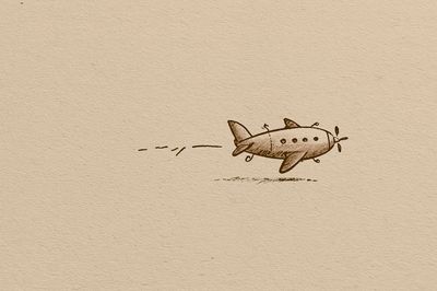 Whimsical Airplane Sketch Print. poster