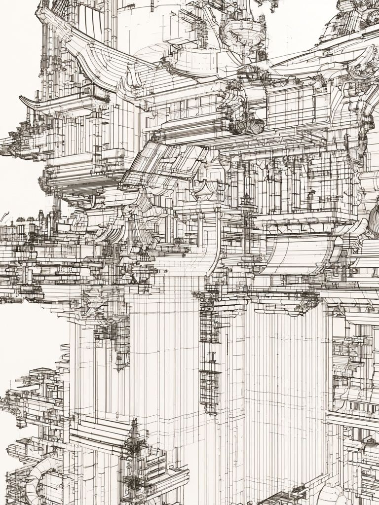 Architectural Linework Abstract Print. poster detail
