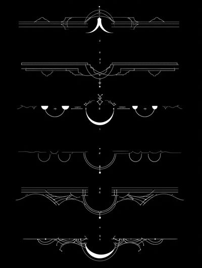 Geometric Linework Abstract Poster. poster print