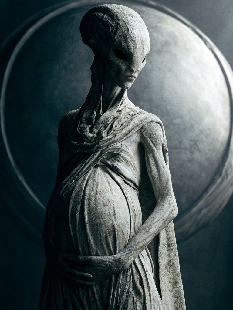 Alien Statue — Sci-Fi Print. poster detail