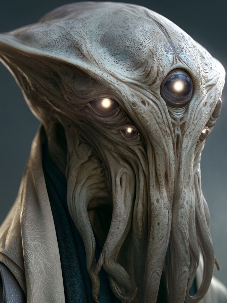 Alien Portrait Sci-Fi Print. poster detail