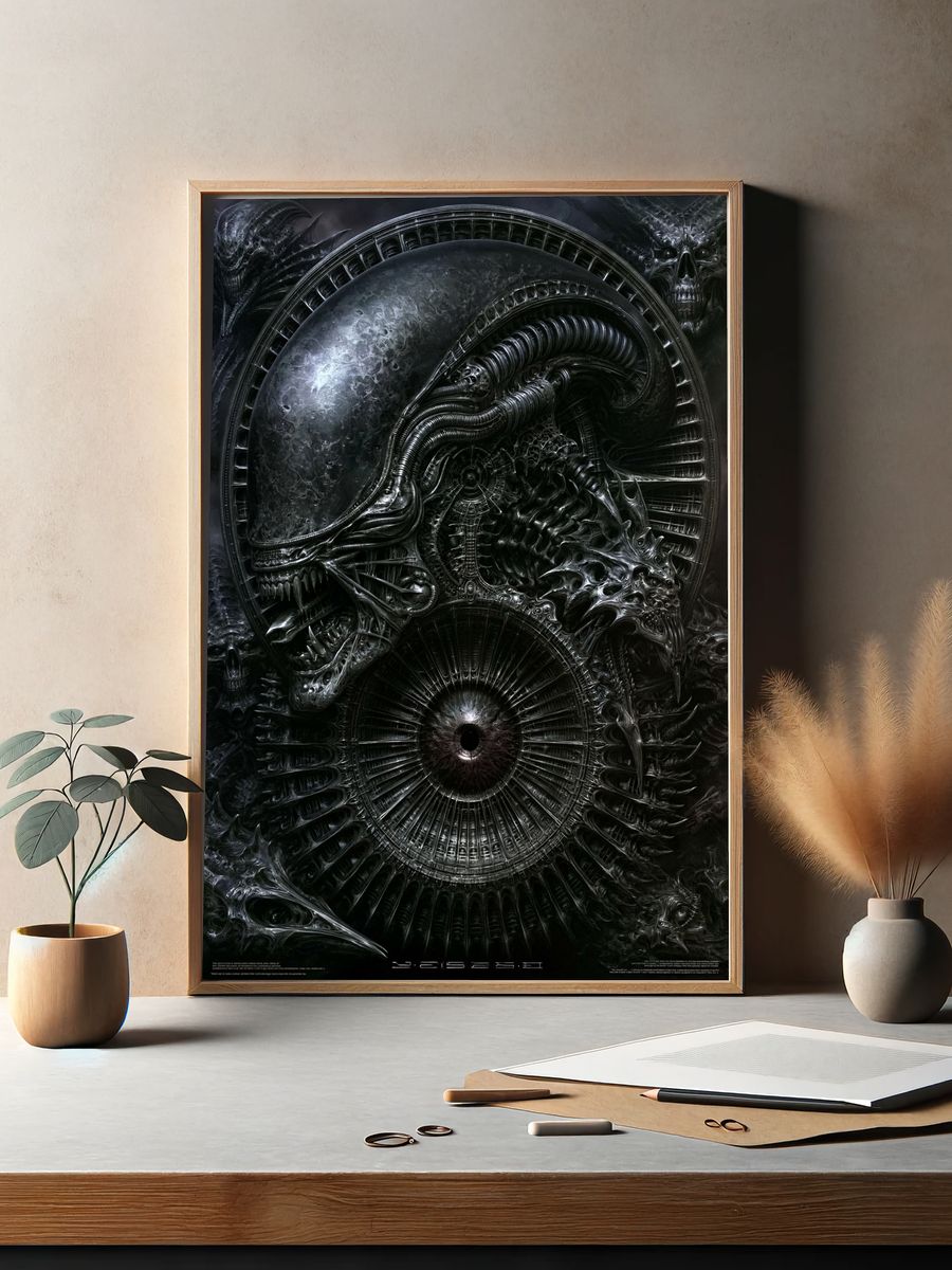 Alien Xenomorph Sci-Fi Poster. — room view 2