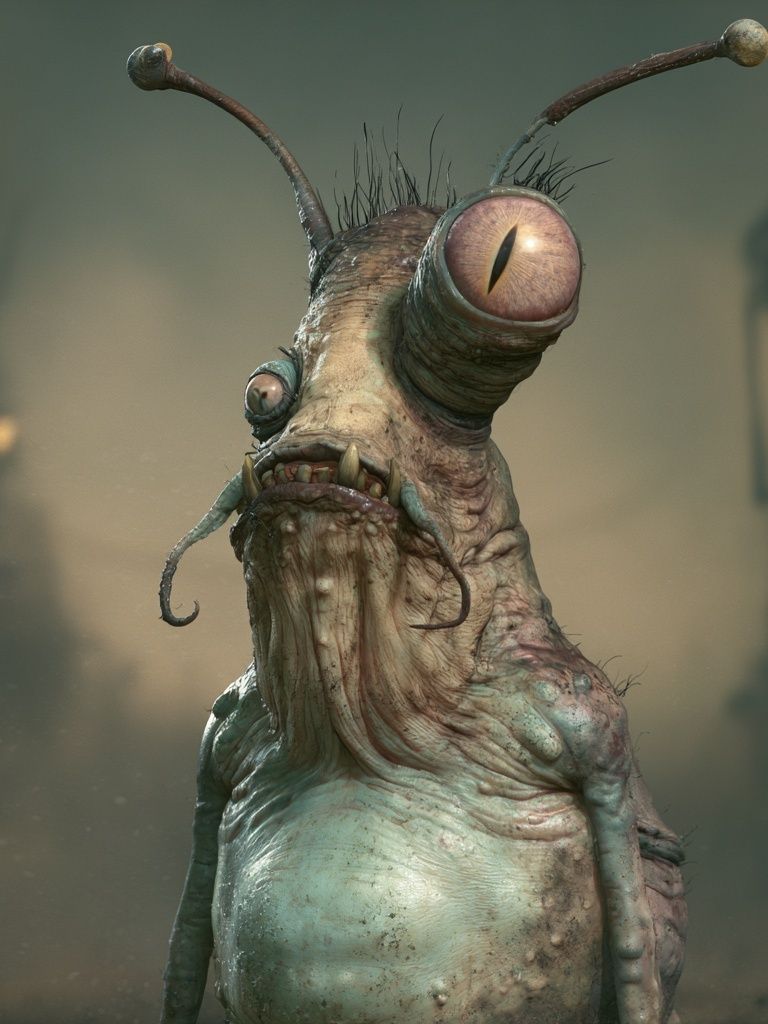 Alien Creature Portrait Poster. poster detail