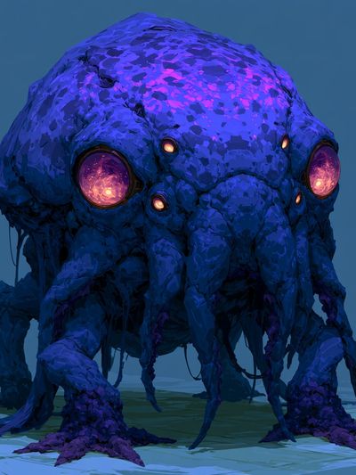 Alien Creature Digital Art Poster. poster