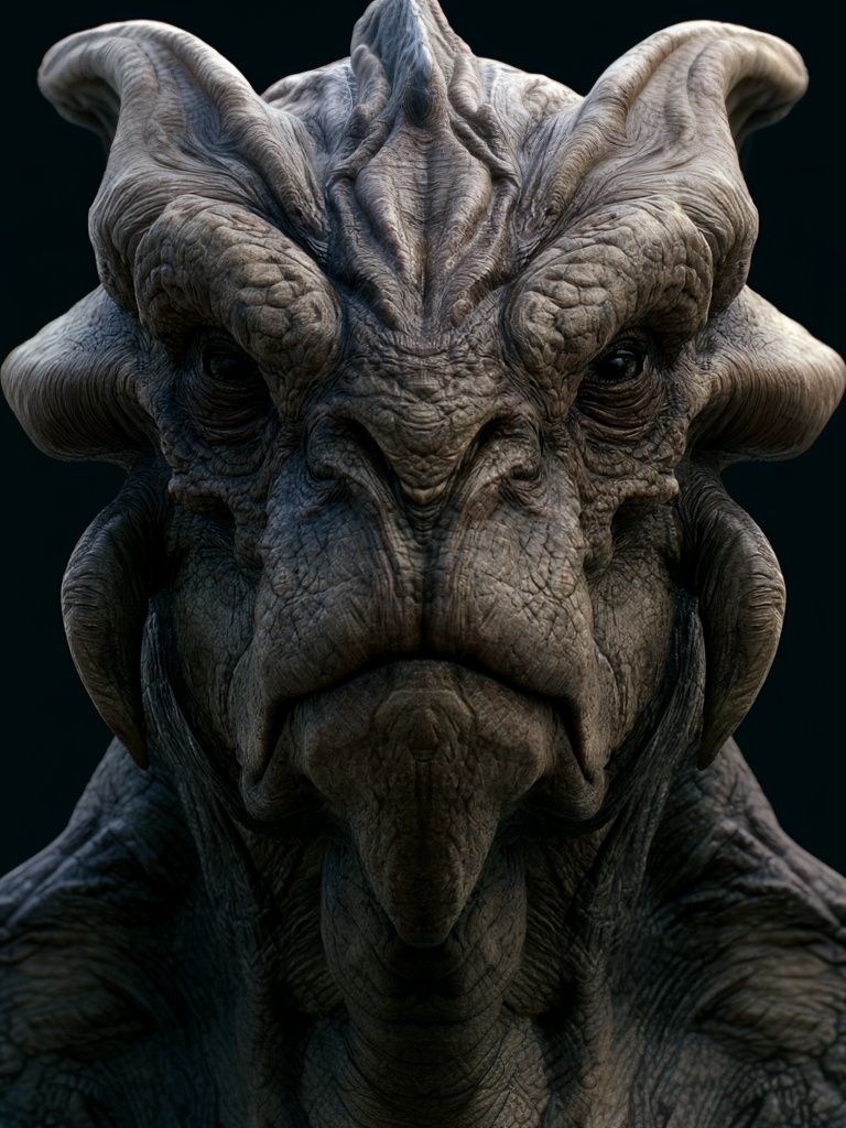 Alien Creature Portrait Poster. poster — illustration art