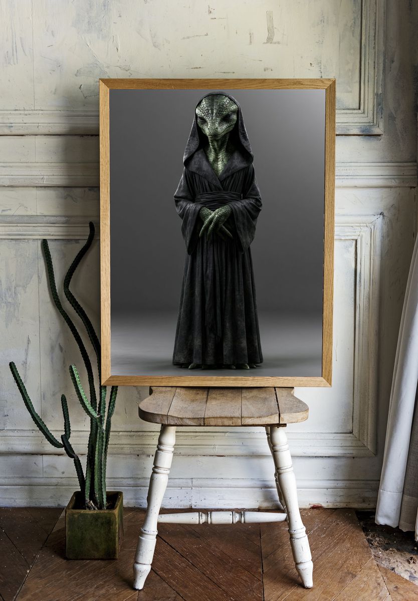 Alien Sage Portrait Print. — room view 1