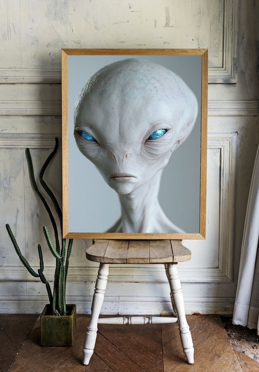 Alien Portrait Photography Poster. — room view 1