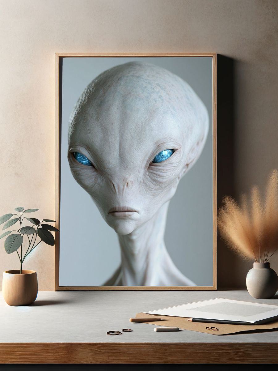 Alien Portrait Photography Poster. — room view 2