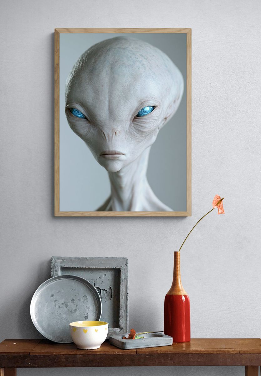 Alien Portrait Photography Poster. — room view 3