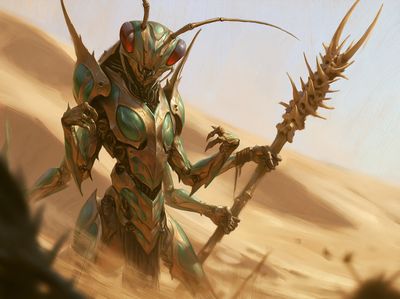 Alien Insect Warrior Digital Art Poster. poster print
