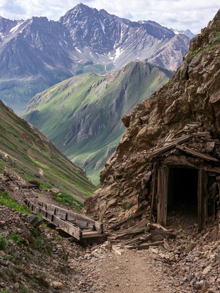 Alpine Mine Trail Photography Poster. poster detail