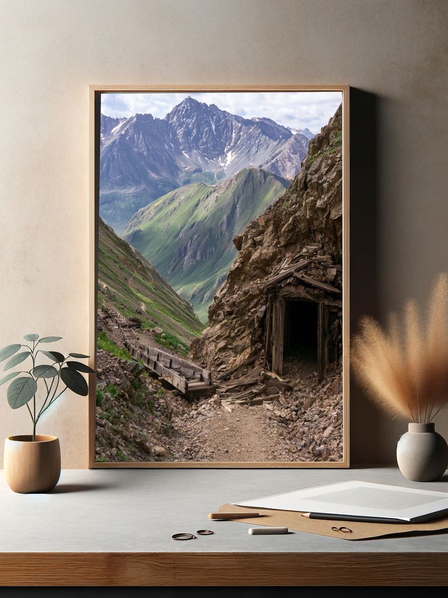 Alpine Mine Trail Photography Poster. — room view 2