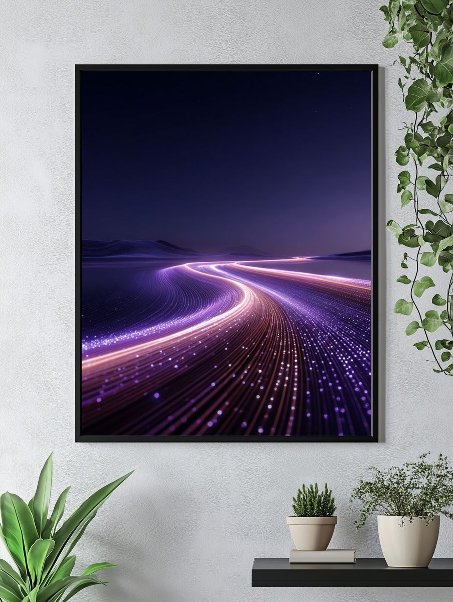Abstract Light Trails Poster. — room view 4