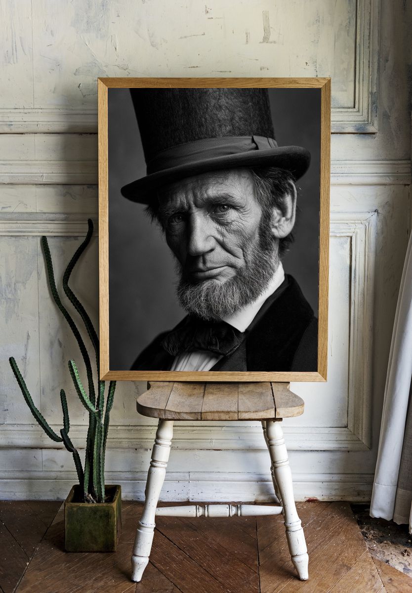 Abraham Lincoln Portrait Photography Poster. room preview