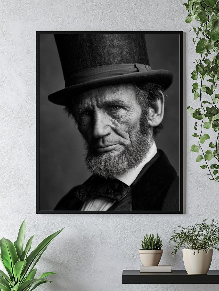 Abraham Lincoln Portrait Photography Poster. — room view 4
