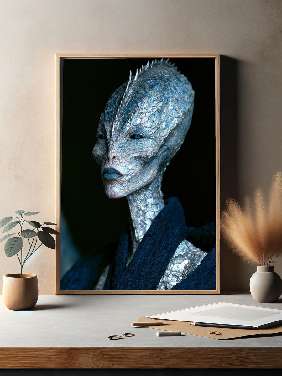 Alien Portrait Photography Poster. — room view 2