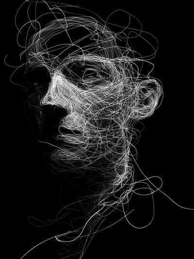 Abstract Line Art Portrait Poster. poster print