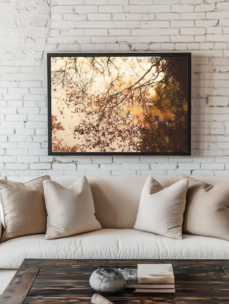 Autumn Leaves Reflection Poster. — room view 1