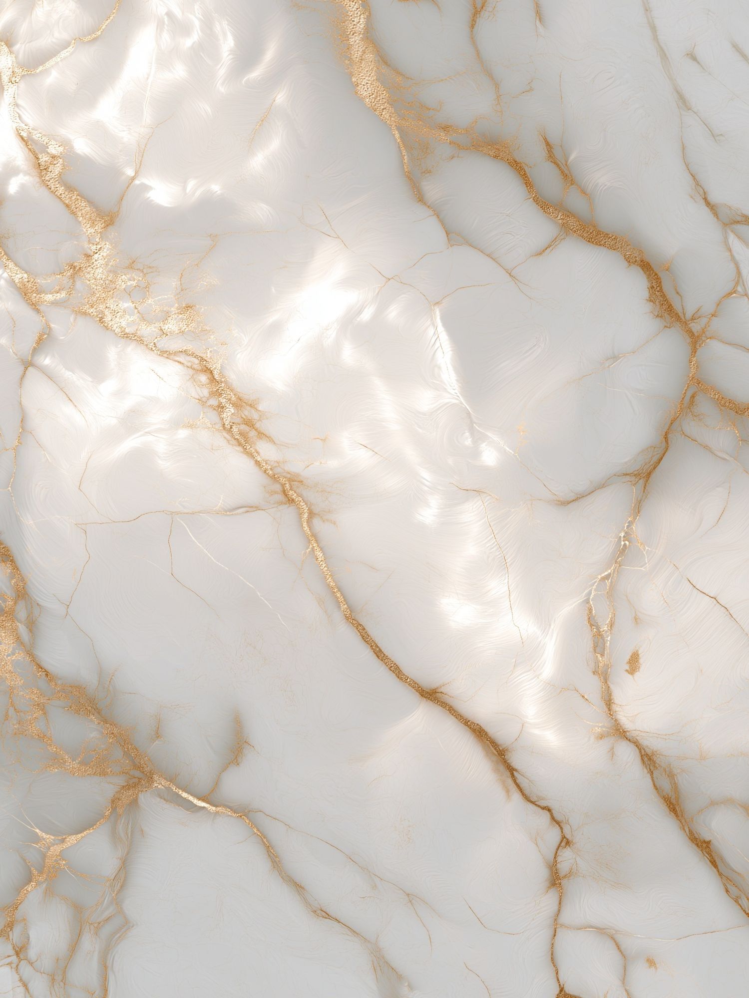 White Marble Gold Veins Abstract Print. poster detail