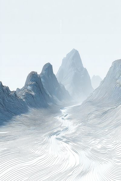 Abstract Mountain Landscape