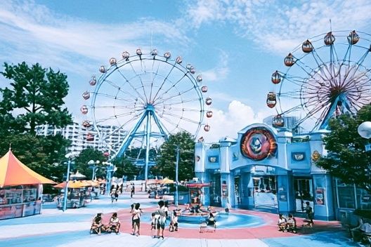 Amusement Park Ferris Wheels Photography Poster. poster — photography art