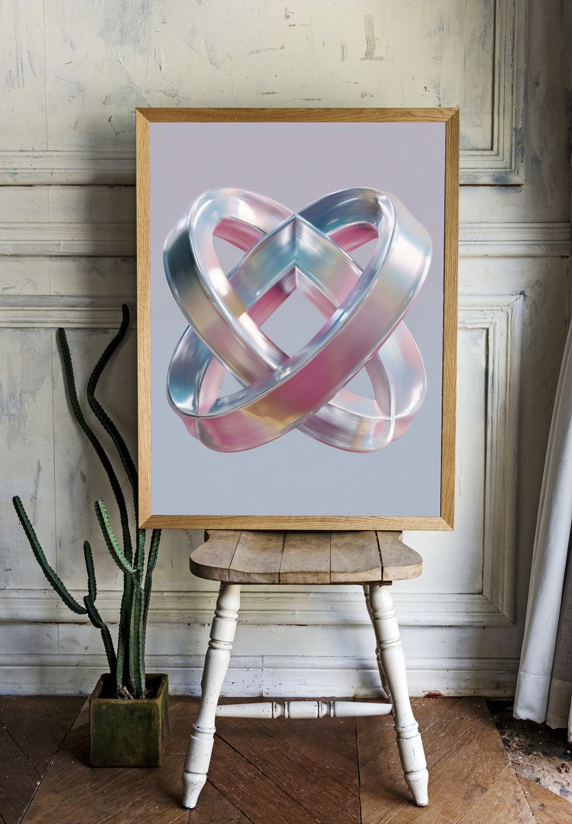 Abstract Metallic Sculpture Poster room preview