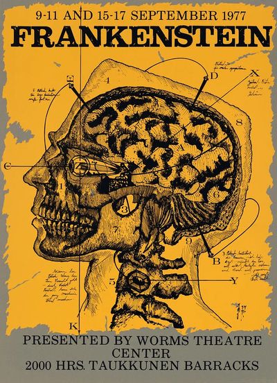 Frankenstein, presented Worms Theatre Center. poster print