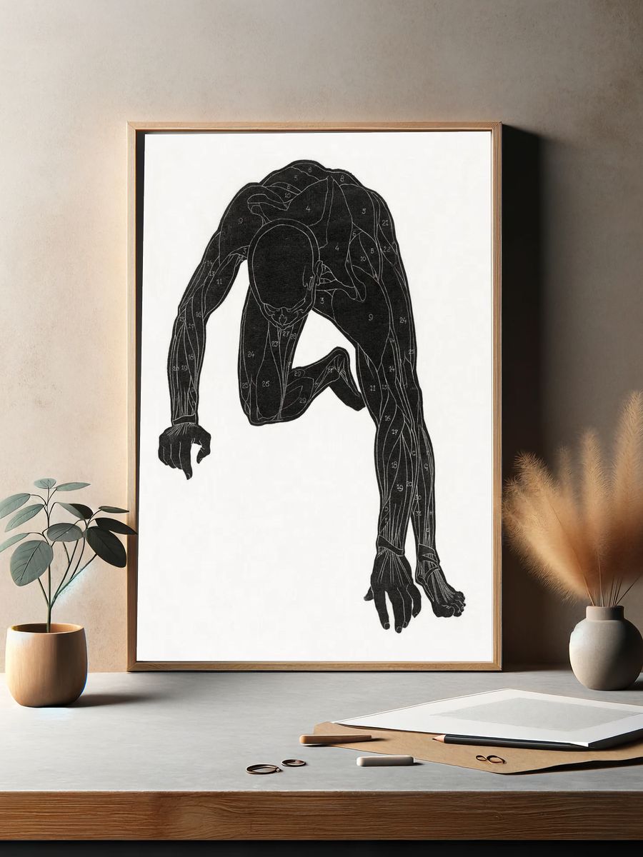 Anatomical study man's neck, arm. — room view 2