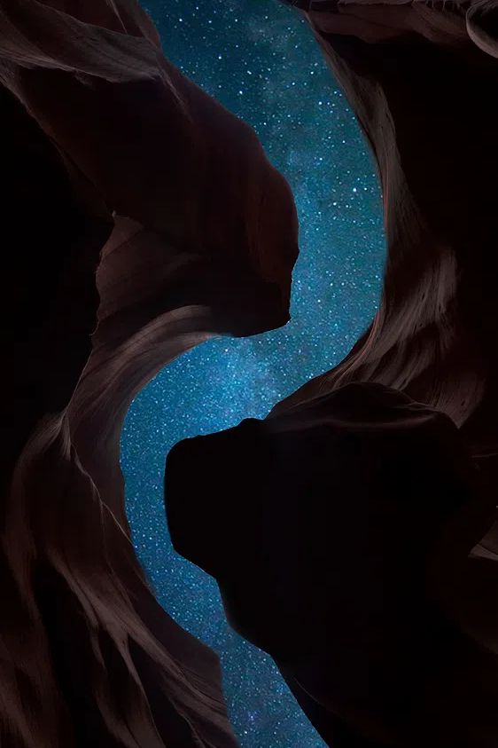Antelope Canyon Night Sky Poster. poster — nature art