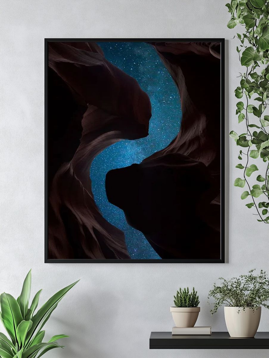 Antelope Canyon Night Sky Poster. — room view 4