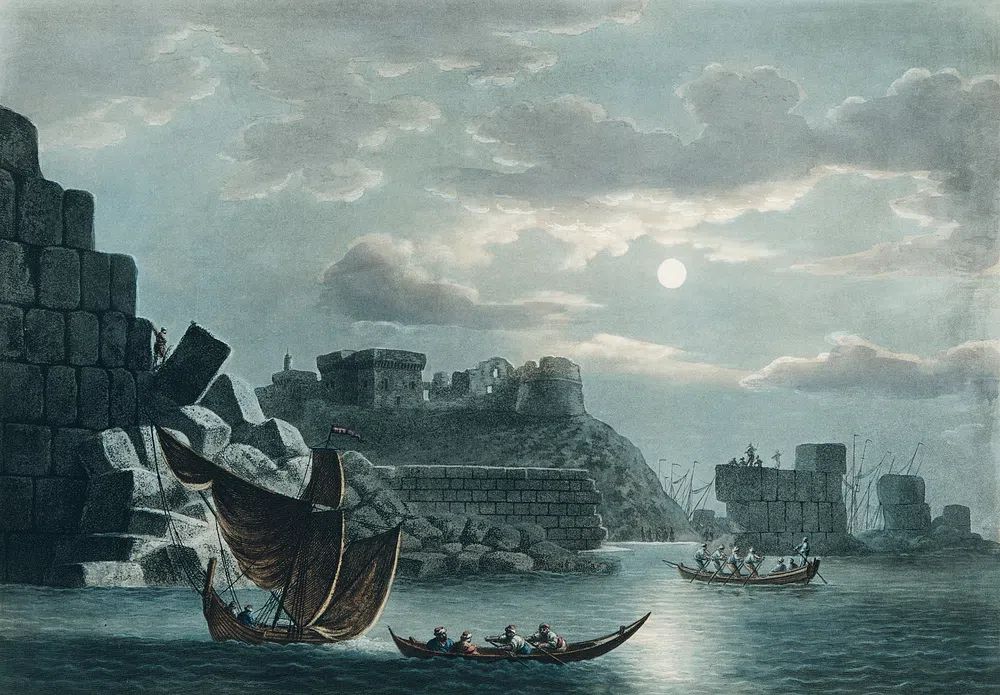 Island Tortosa Views Ottoman Dominions. poster — fine-art art