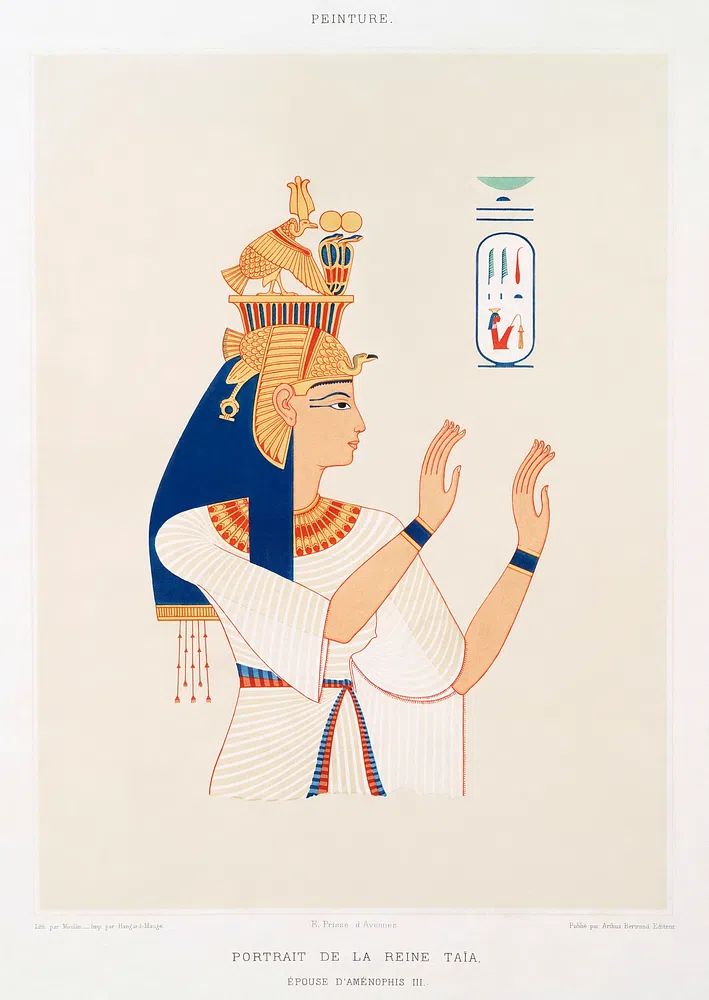 Portrait Queen Tiye, wife Amenhotep. poster — fine-art art