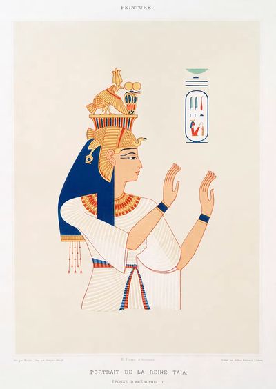 Portrait Queen Tiye, wife Amenhotep. poster