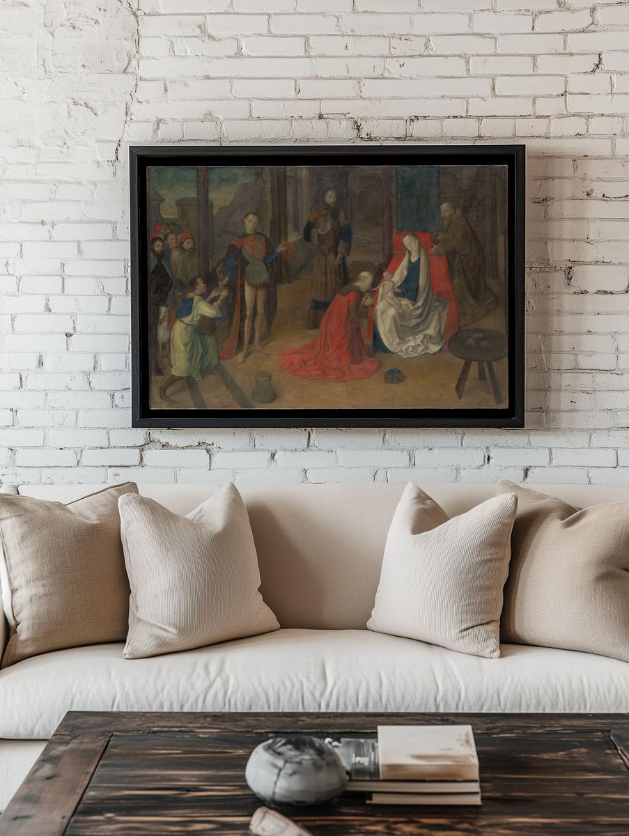 The Adoration of the Magi by Joos van Wassenhove — Art Print. — room view 1