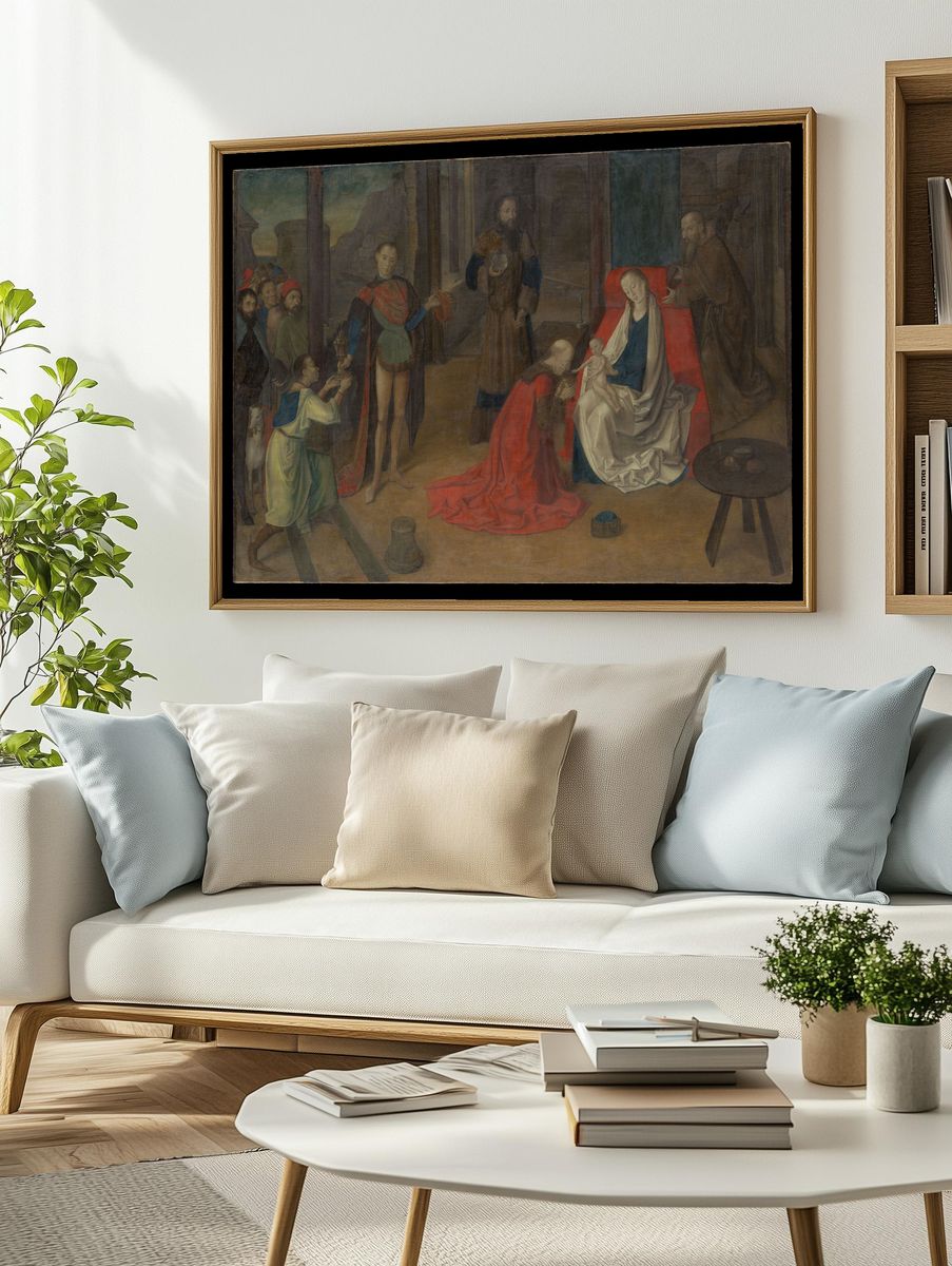 The Adoration of the Magi by Joos van Wassenhove — Art Print. — room view 2
