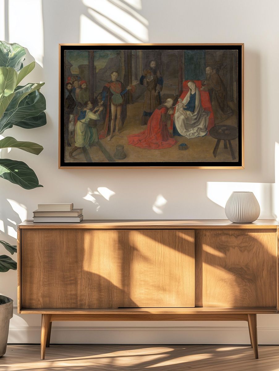 The Adoration of the Magi by Joos van Wassenhove — Art Print. — room view 3