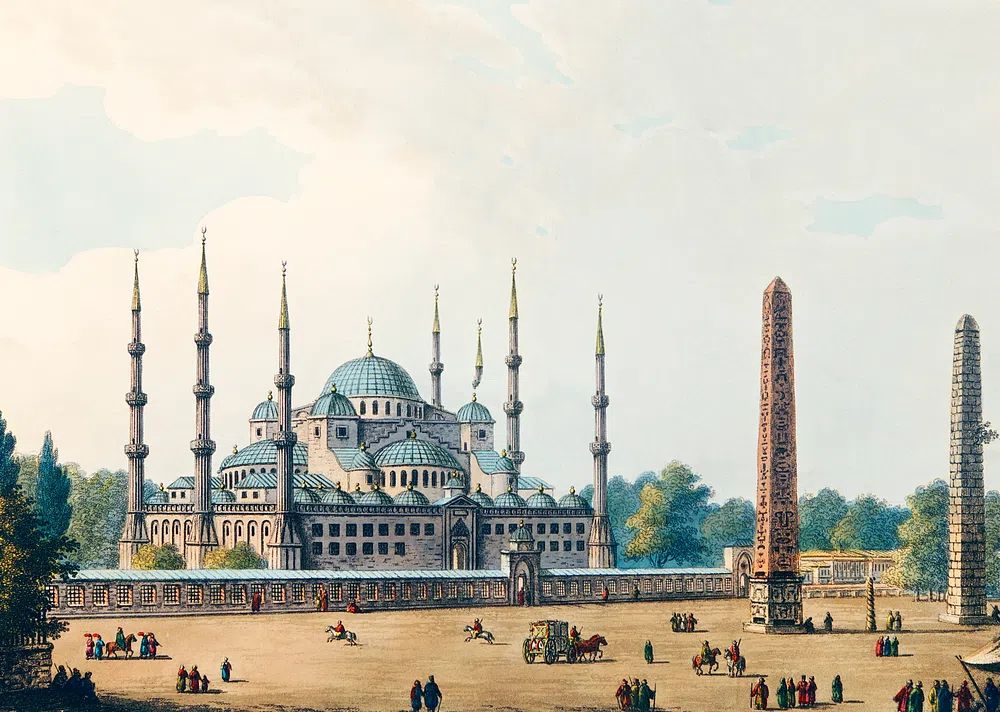 Mosque Sultan Achmet Views Ottoman. poster detail